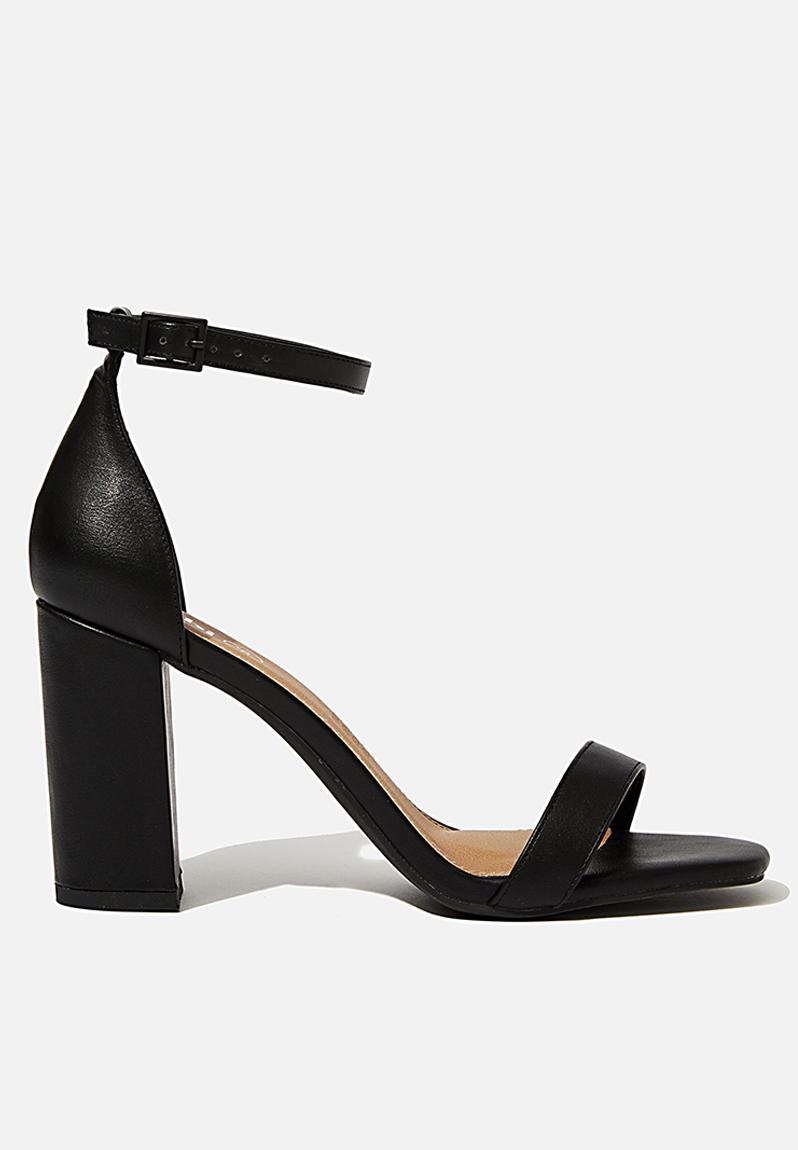 San square toe heel - black smooth Cotton On Heels | Superbalist.com