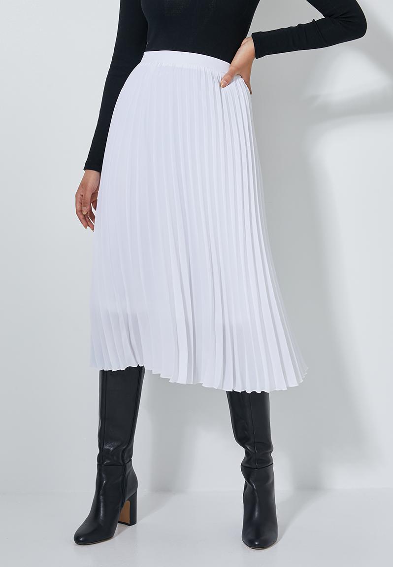 Sunray pleated midi skirt -milk Superbalist Skirts | Superbalist.com