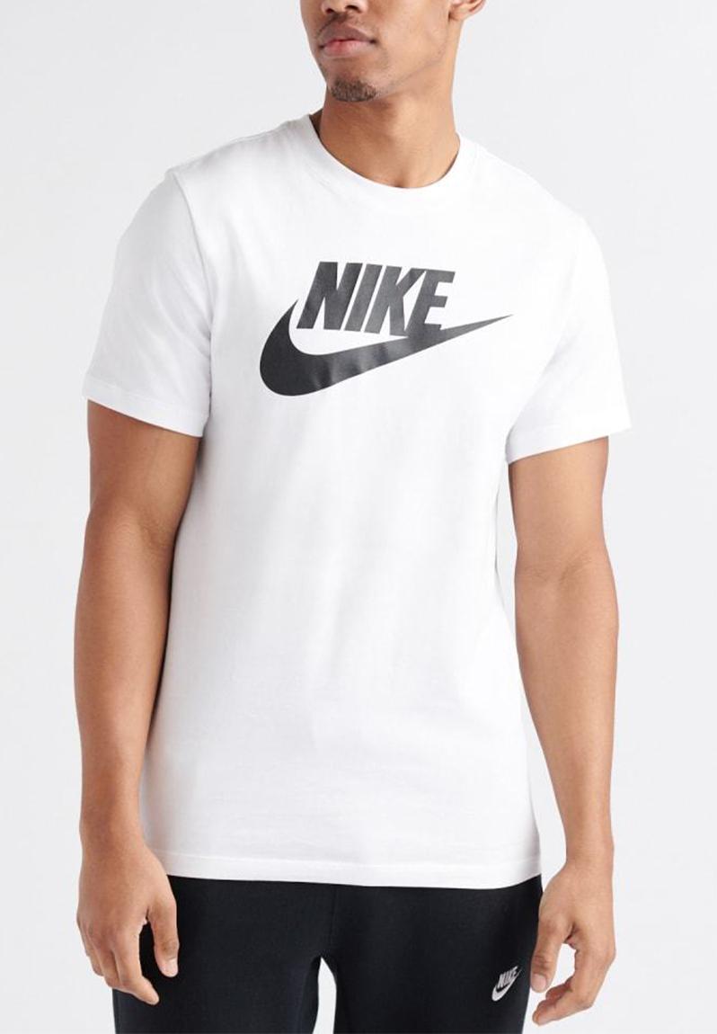 Nsw icon futura short sleeve tee - white/black Nike T-Shirts ...