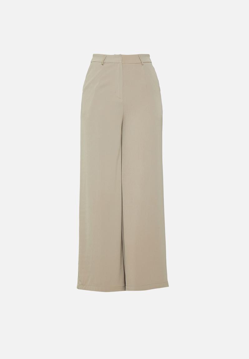 Petite wide leg trouser - stone Glamorous Bottoms & Skirts ...