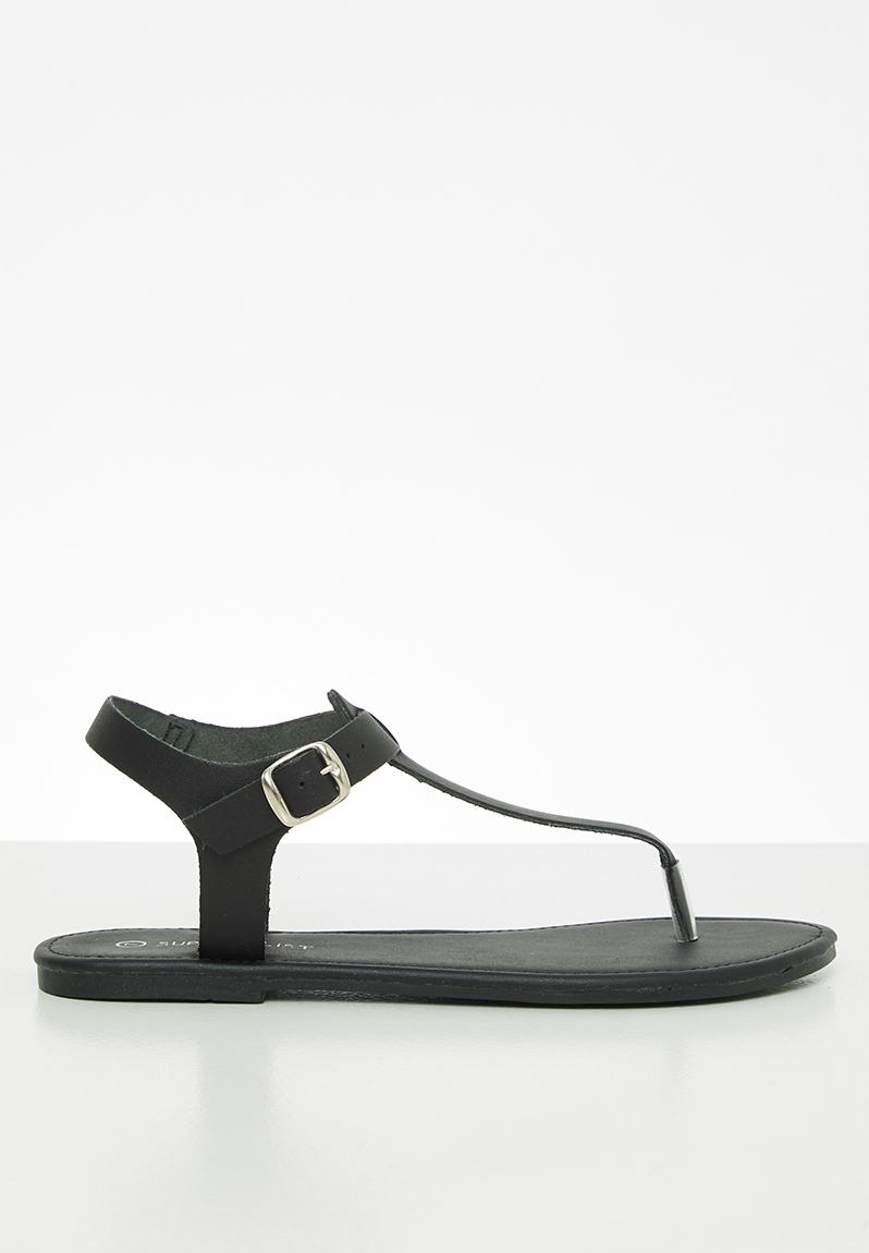 Zizi leather t-bar sandal - black 1 Superbalist Sandals & Flip Flops ...