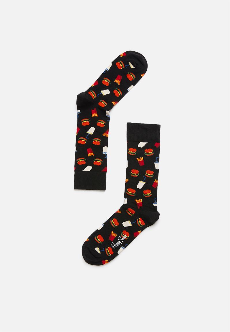 Hamburger sock - black Happy Socks Socks | Superbalist.com