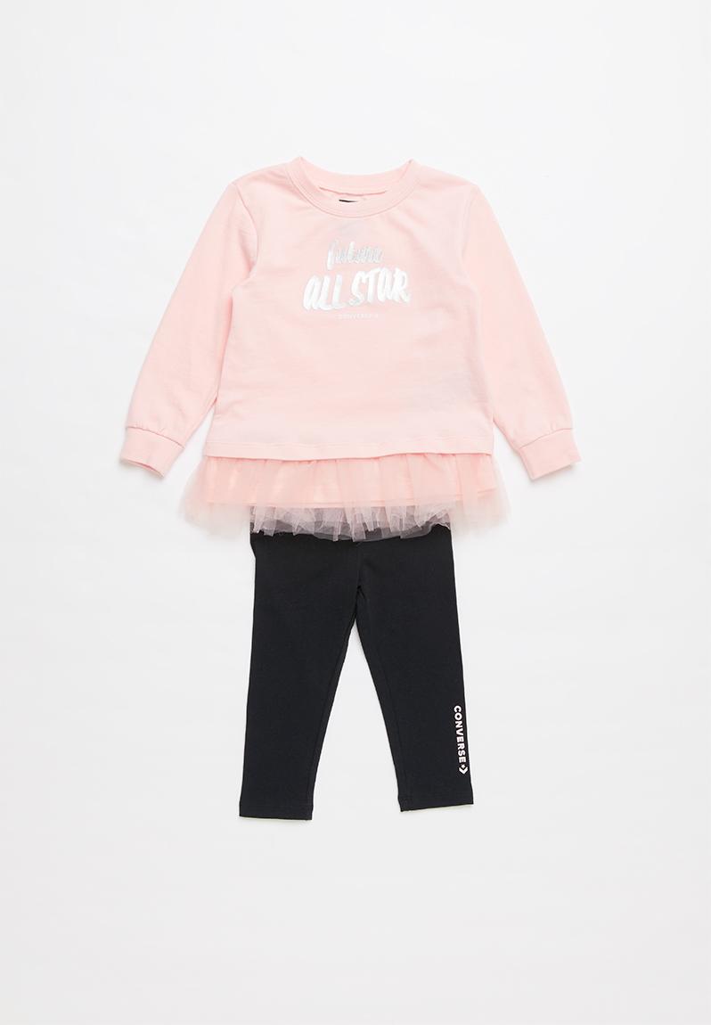 black frill converse