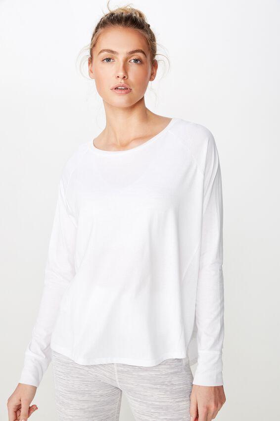 nial long sleeve top white