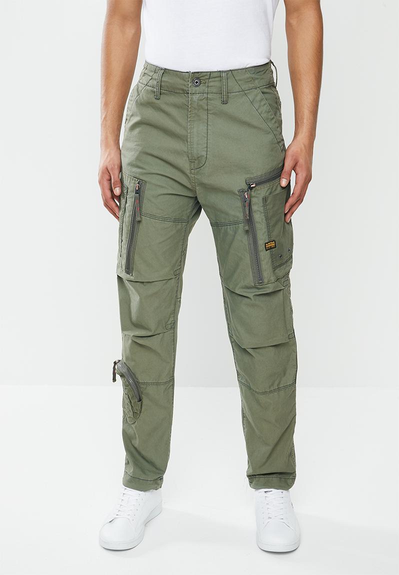 green tapered pants