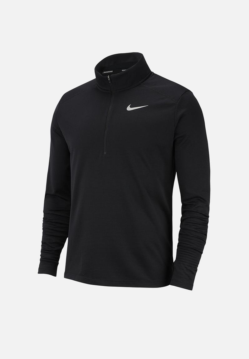 Pacer half zip sweatshirt - black/black/reflective silv Nike Hoodies ...