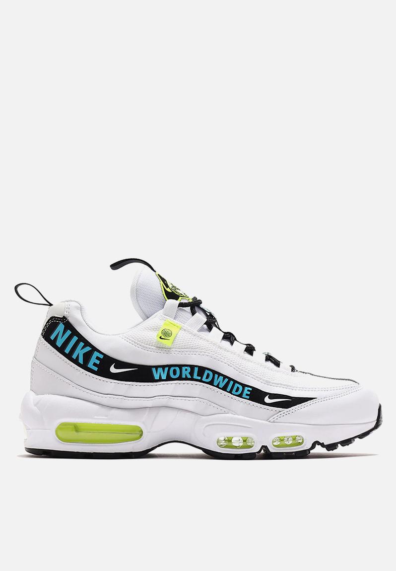 air max 95 trainers white blue fury volt black