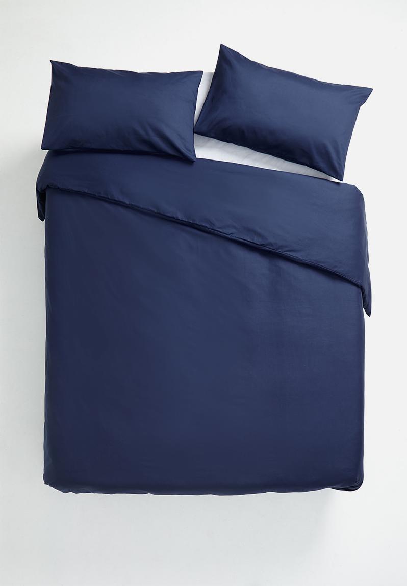 Polycotton duvet cover set - navy Sixth Floor Bedding | Superbalist.com