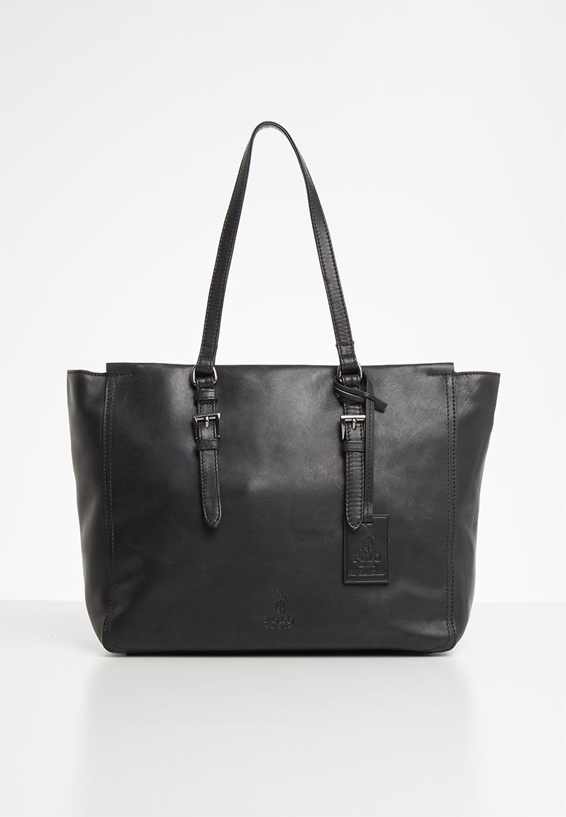 Vega leather tote - black POLO Bags & Purses | Superbalist.com