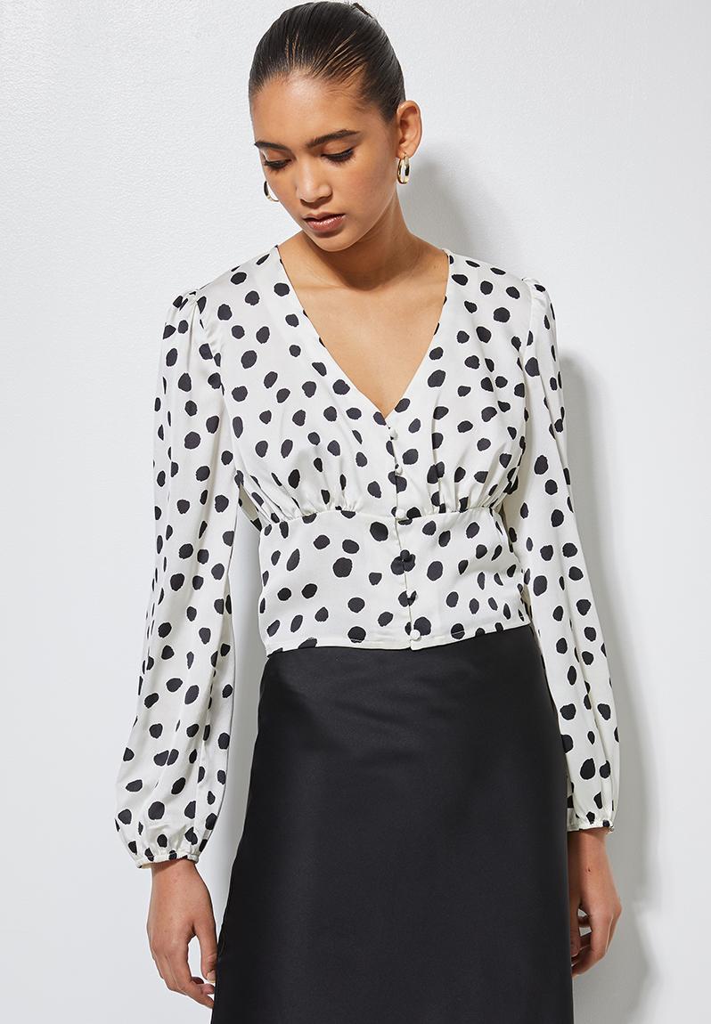 V-neck button down blouse - white Superbalist Blouses | Superbalist.com