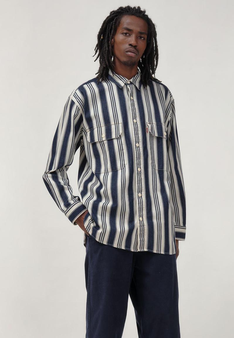 Oversized classic worker stripe rinse - indigo Levi’s® Shirts ...