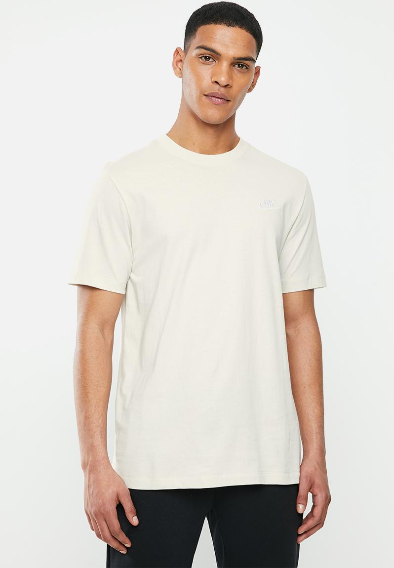 Nsw club short sleeve tee - light bone/white Nike T-Shirts ...