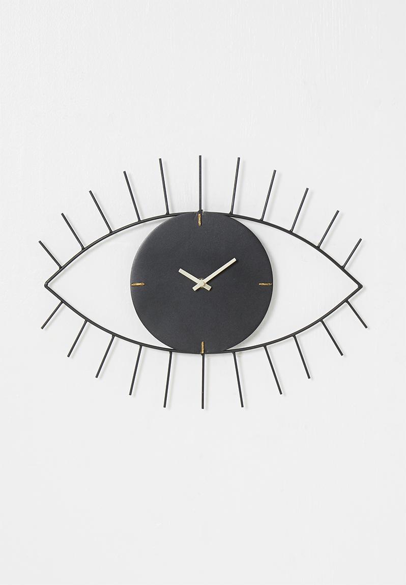 Eye Clock Black H S Decor Accessories Superbalist Com