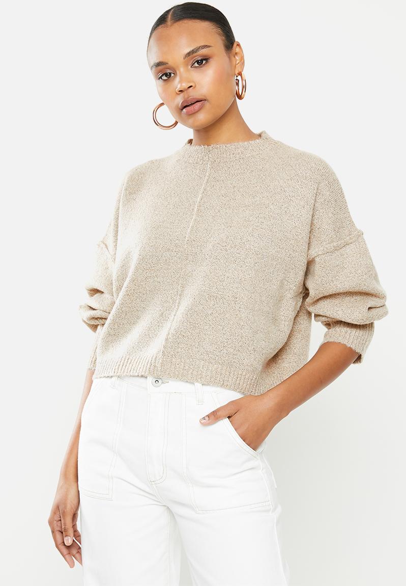 Extreme wide sleeve jumper - nude Missguided Knitwear | Superbalist.com