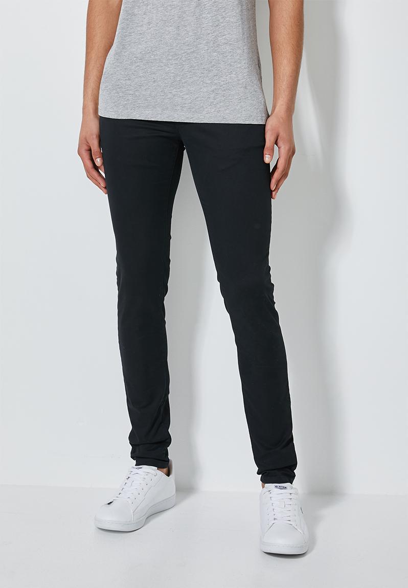 black skinny chino pants