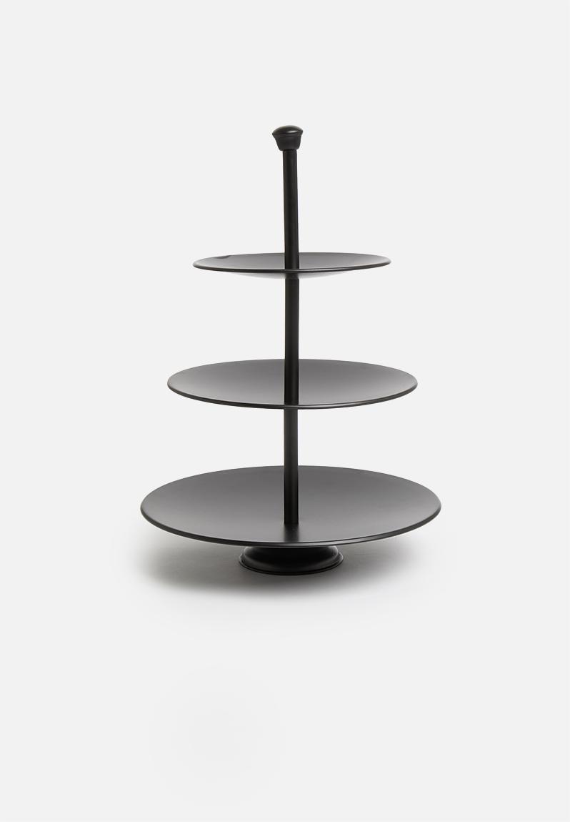 Food stand 3 layers - matte black Excellent Houseware Dining ...