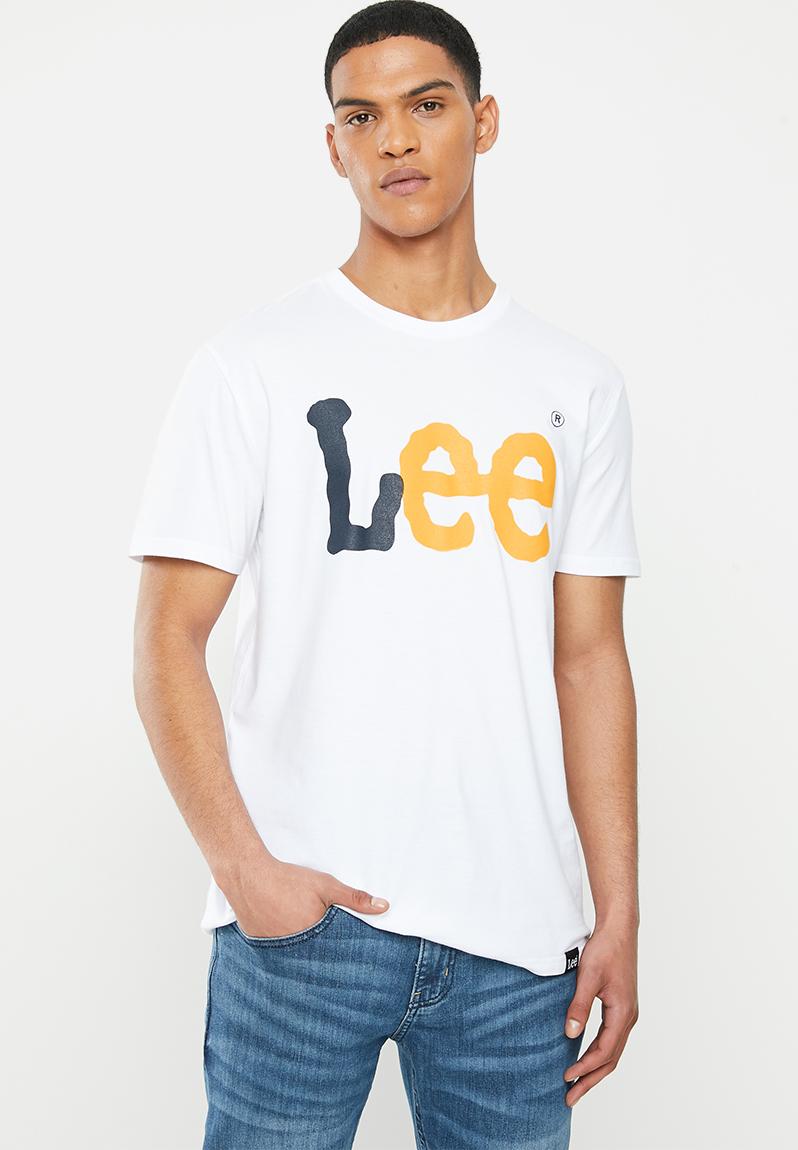 Lee Logo Tee White Lee T Shirts And Vests