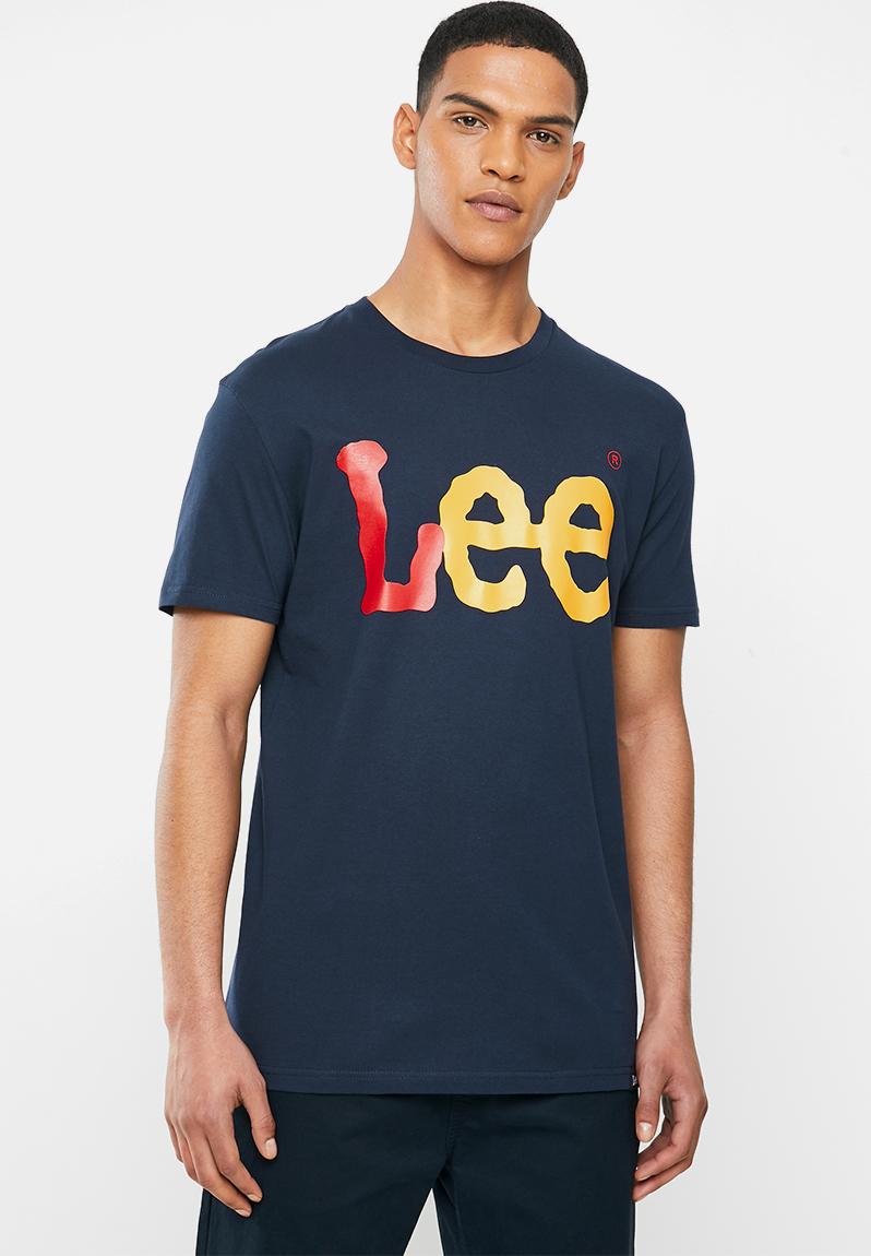 Lee Logo Tee Navy Lee T Shirts And Vests