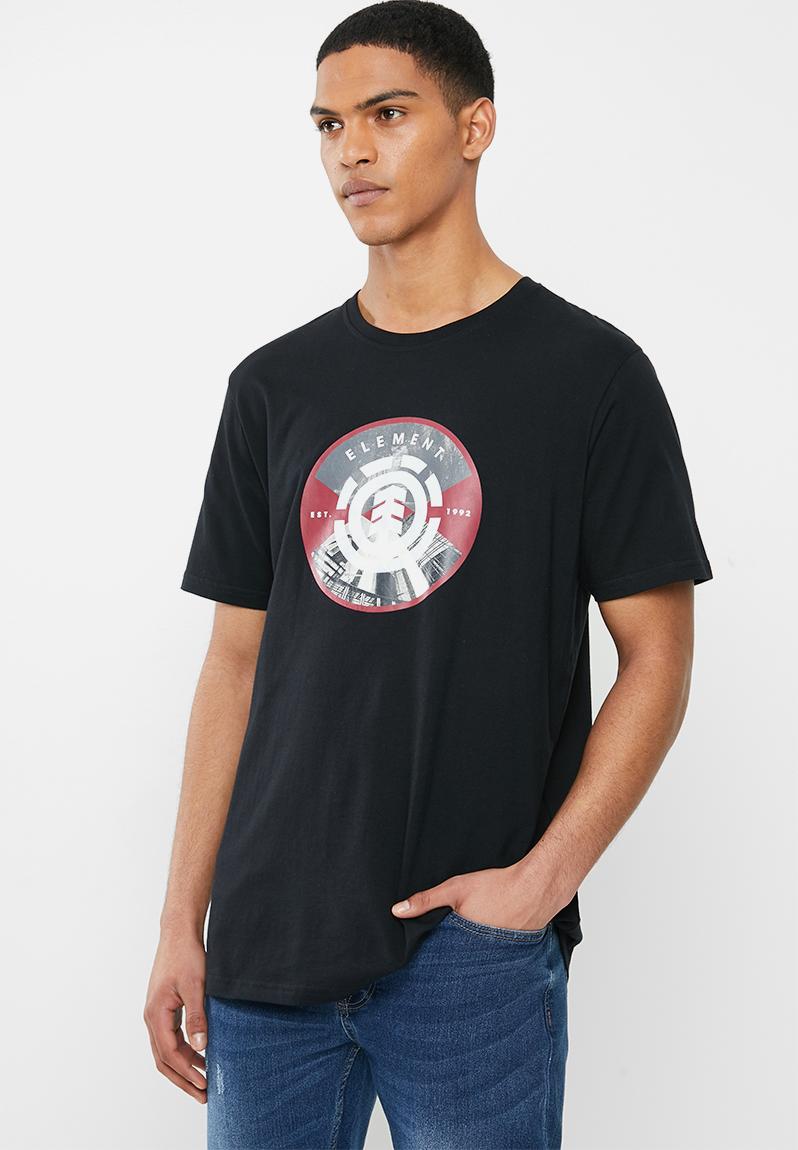 Aiken short sleeve tee - black Element T-Shirts & Vests | Superbalist.com