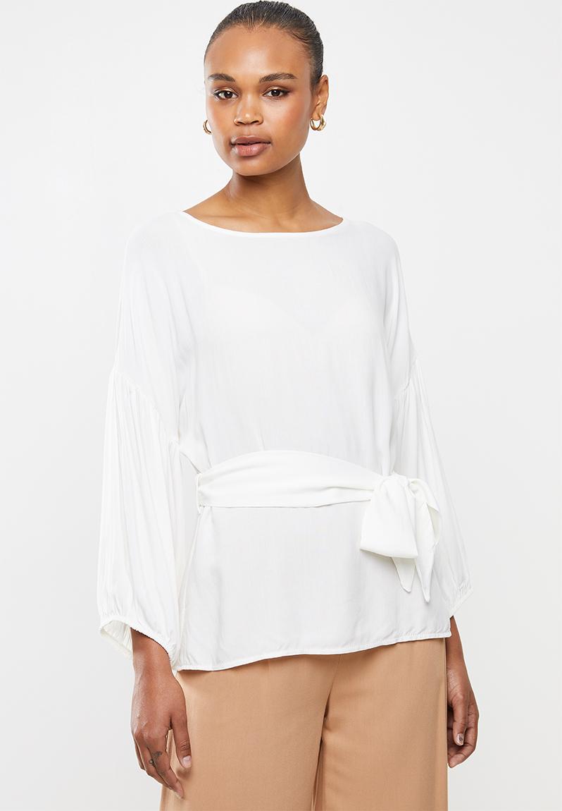 Lantern sleeve blouse - white edit Blouses | Superbalist.com