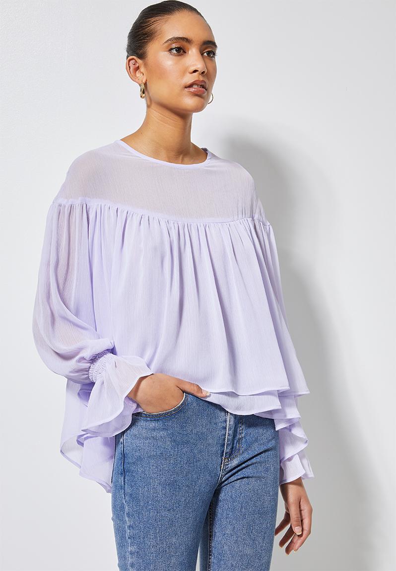 lilac chiffon blouse