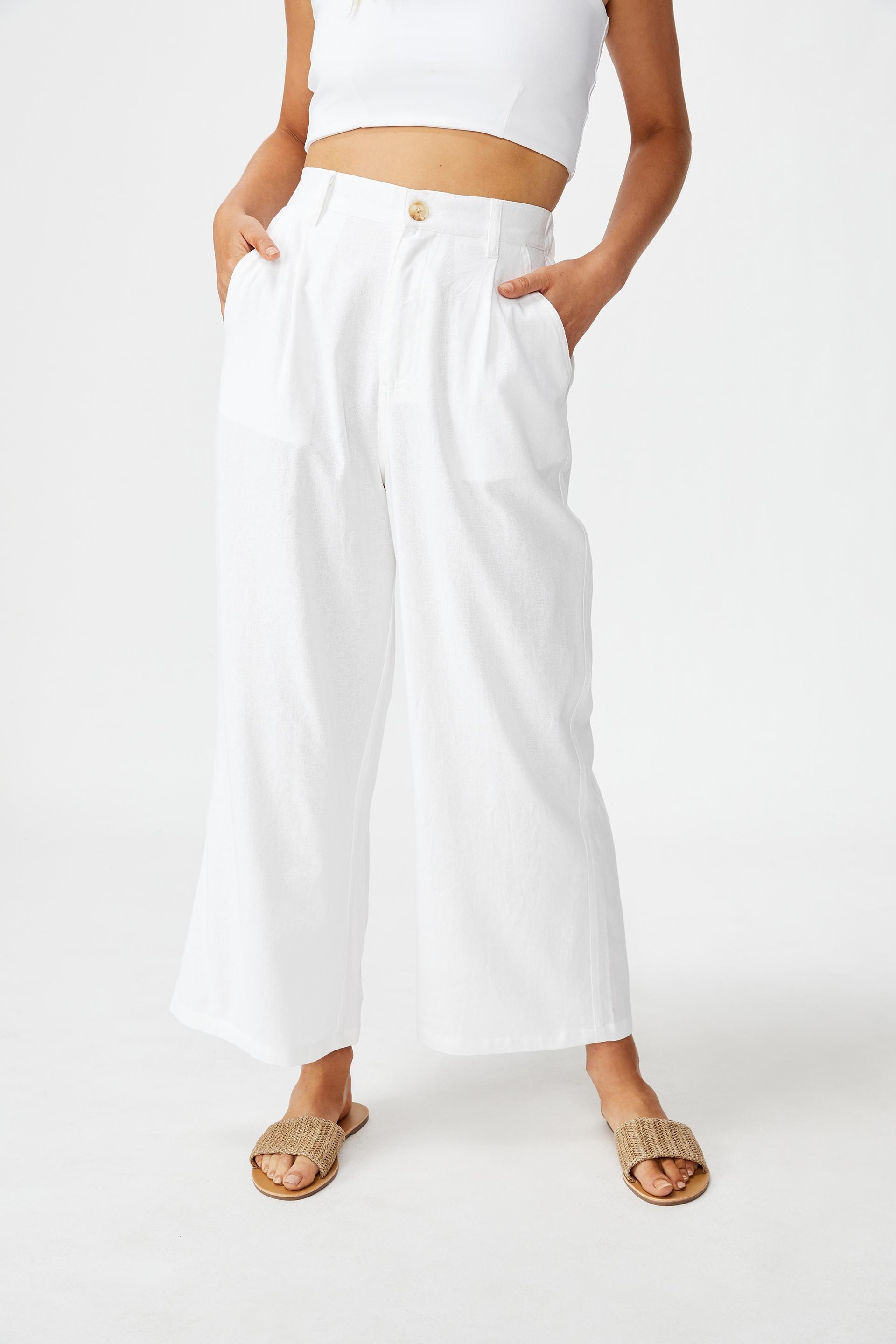 Cindy wide leg pant - white Cotton On Trousers | Superbalist.com