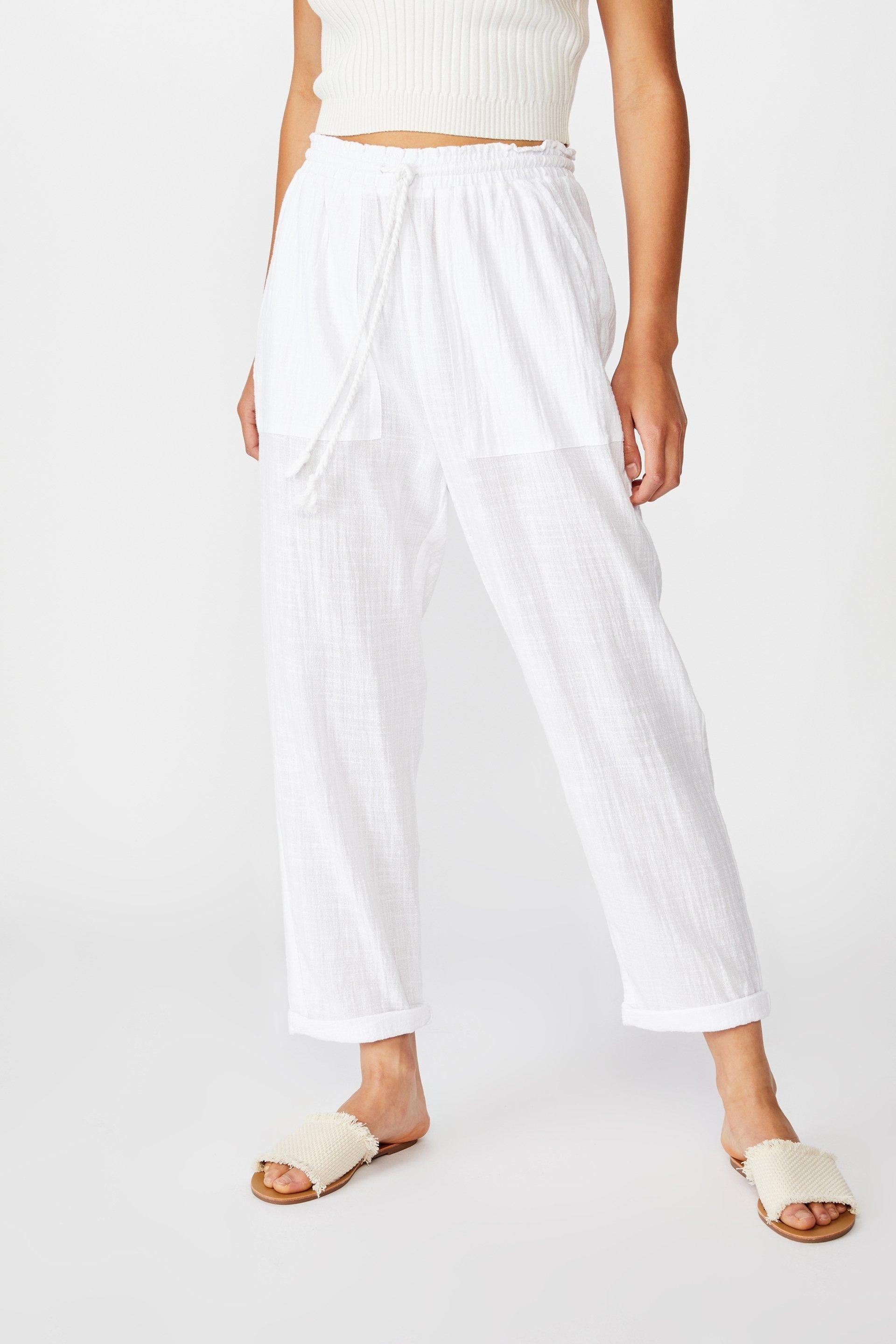 Weekend pant - white Cotton On Trousers | Superbalist.com