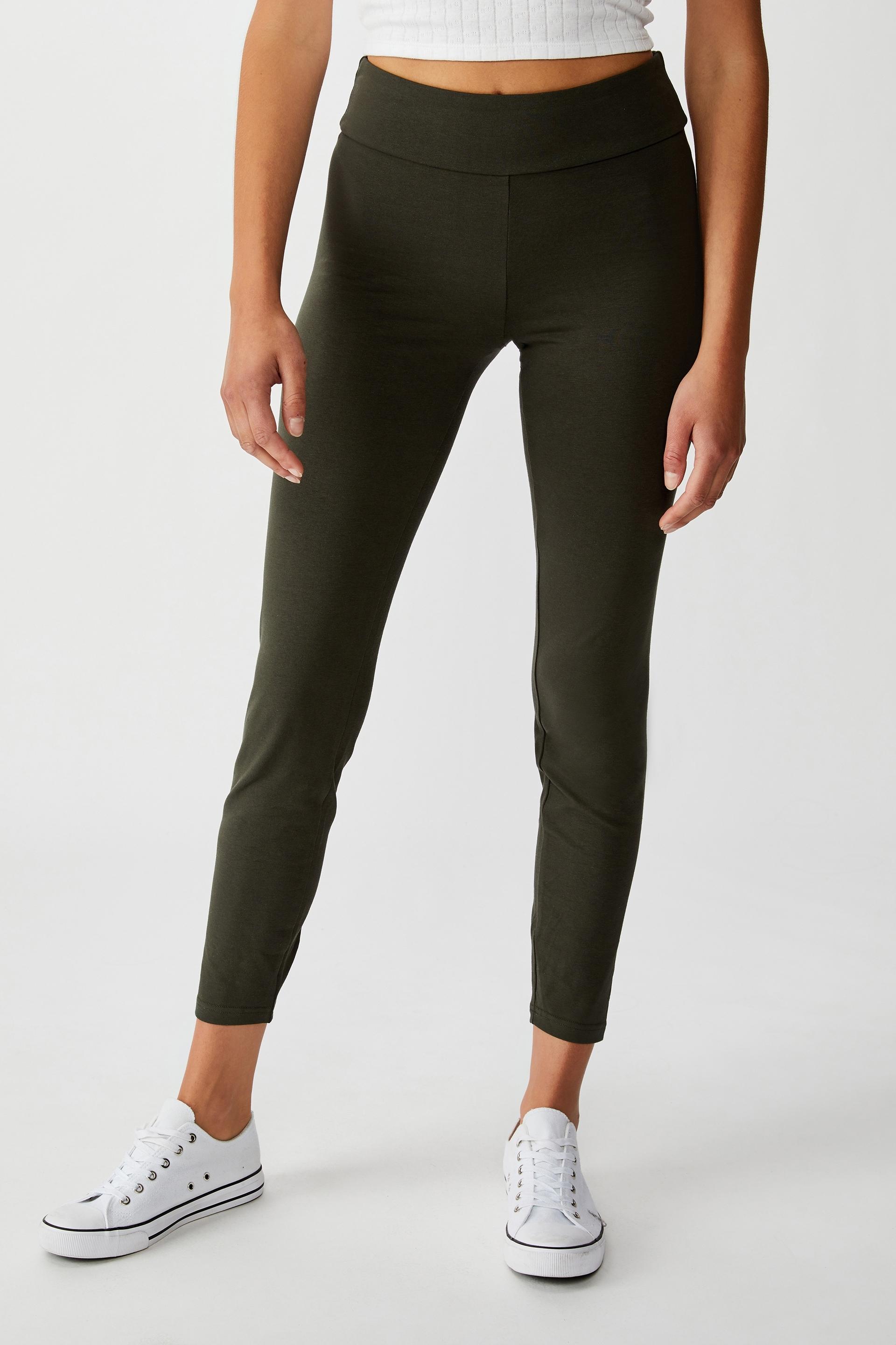 High waisted dylan legging - jungle green Cotton On Trousers ...