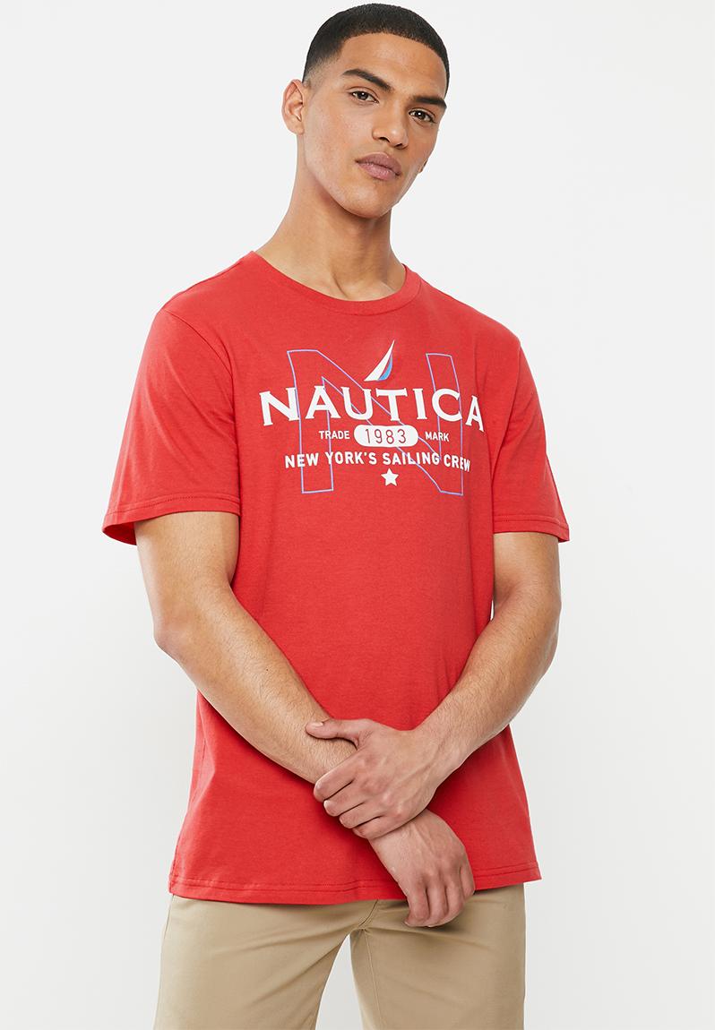 New york sailing crew tee - nautica red Nautica T-Shirts & Vests ...