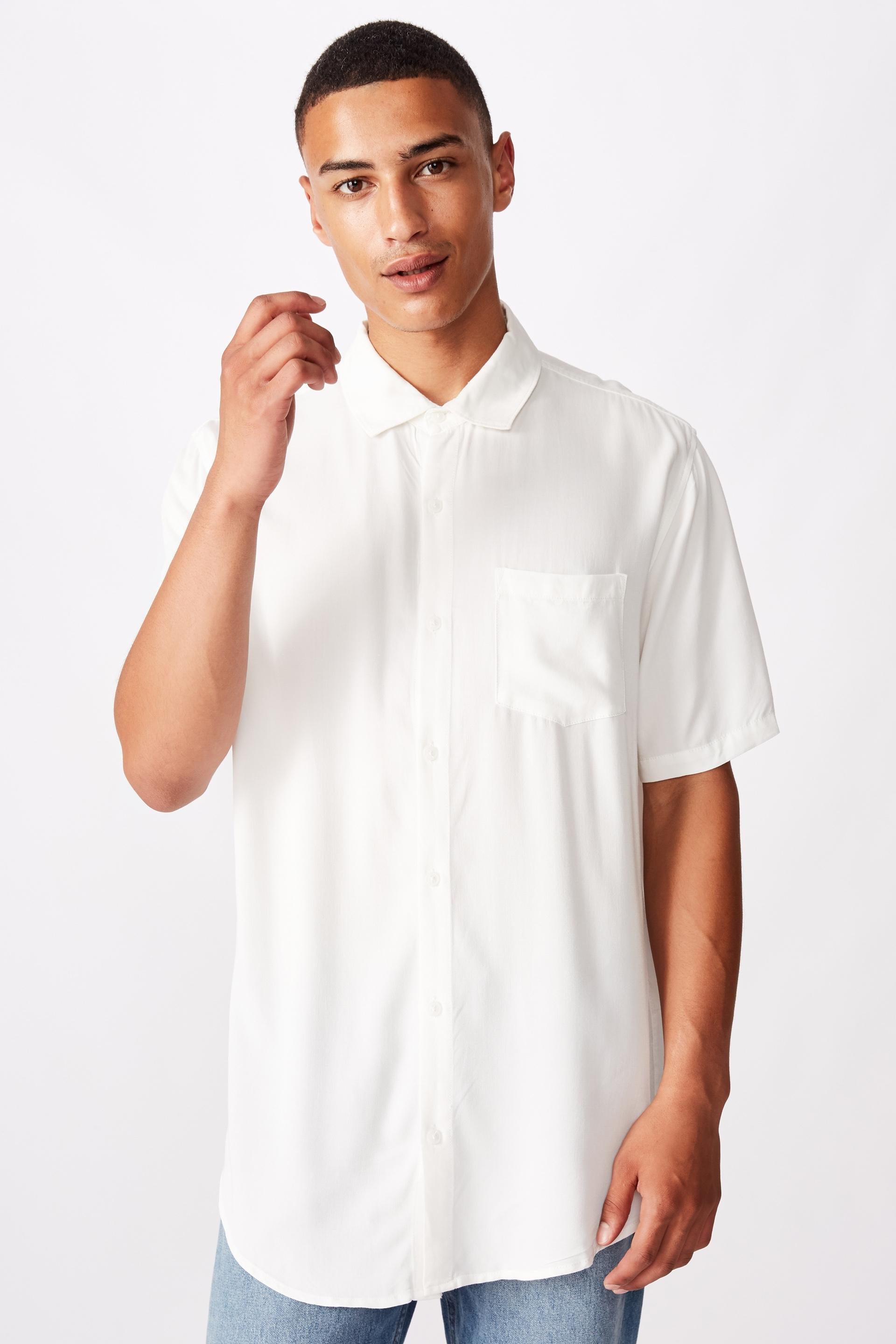 white short sleeve shirt school