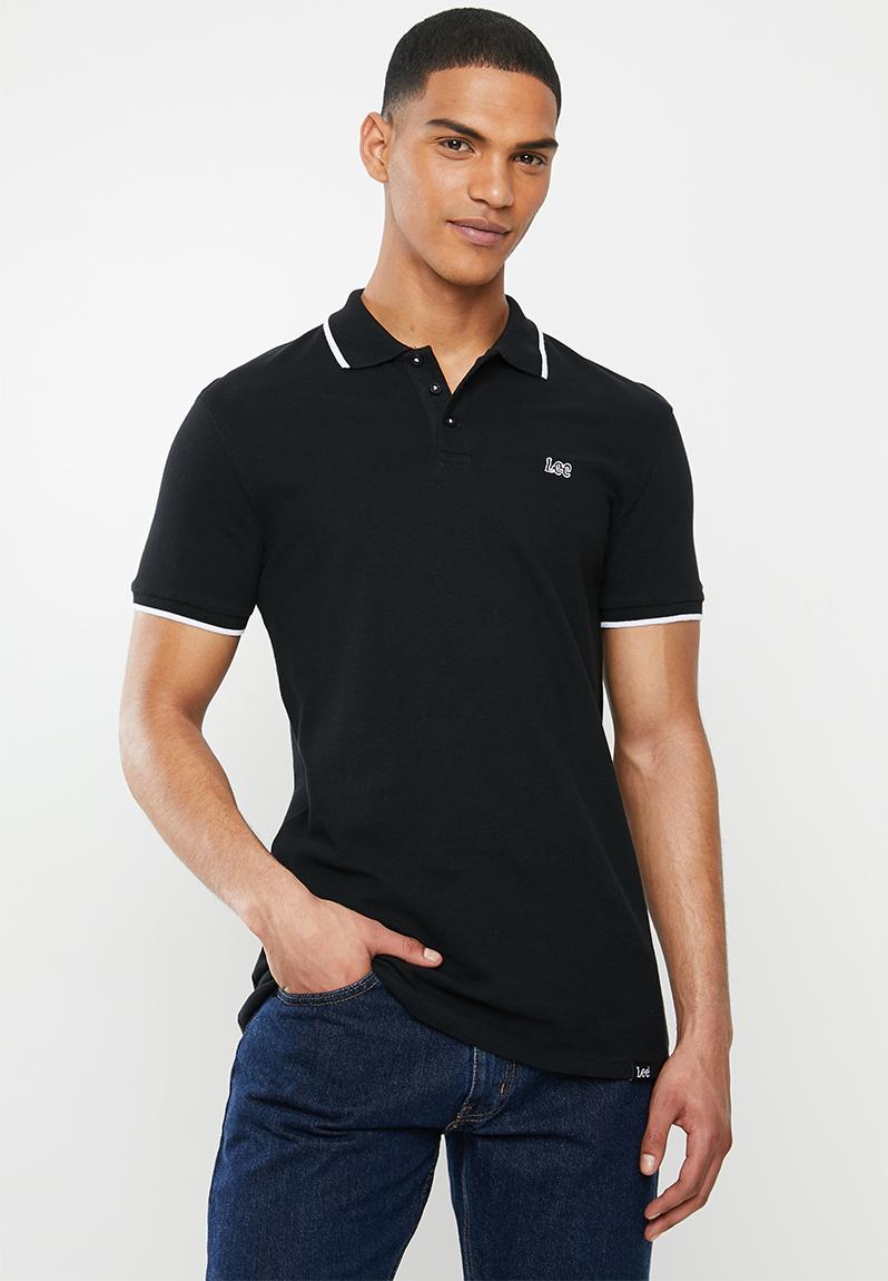 Lee icon polo - black & white Lee T-Shirts & Vests | Superbalist.com