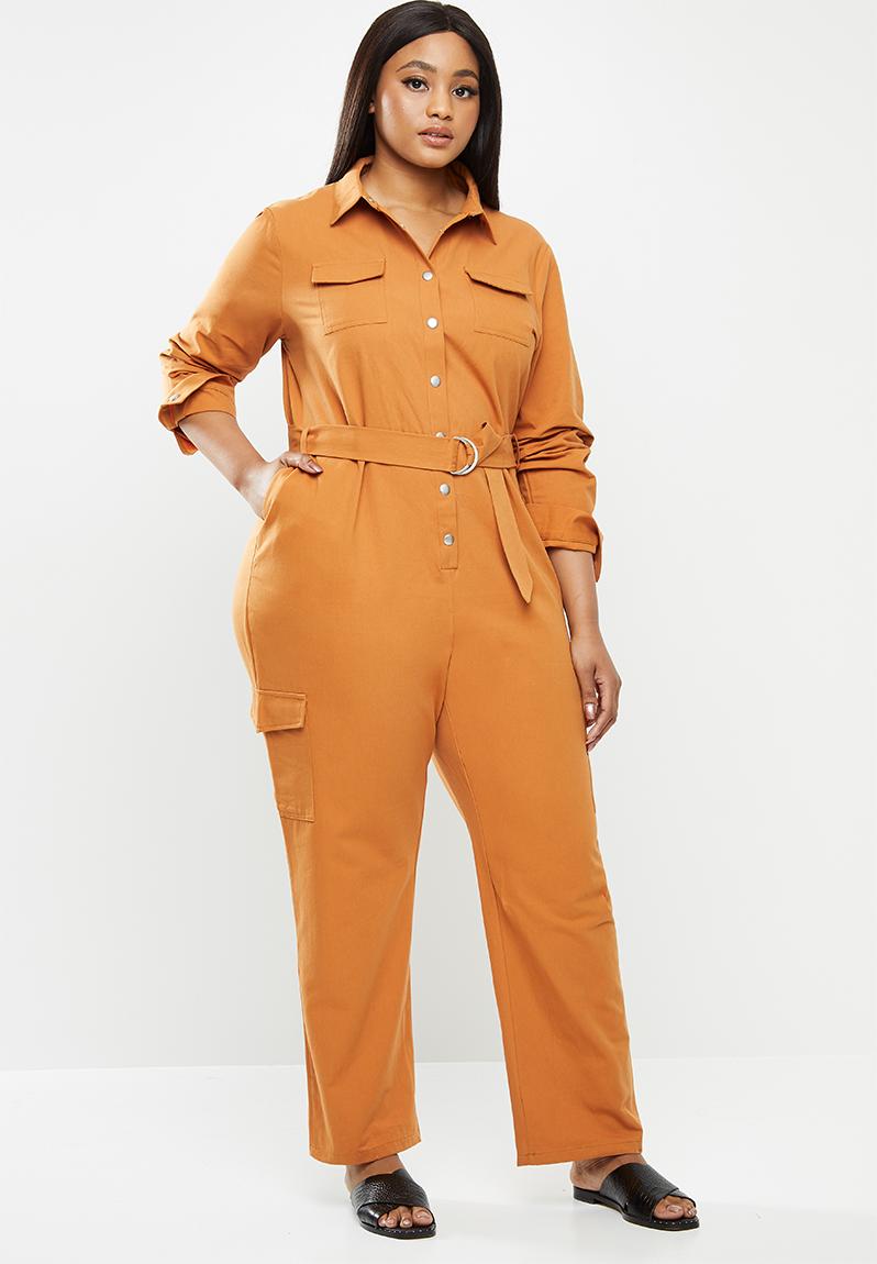 Plus ginger military jumpsuit - ginger Glamorous Dresses | Superbalist.com