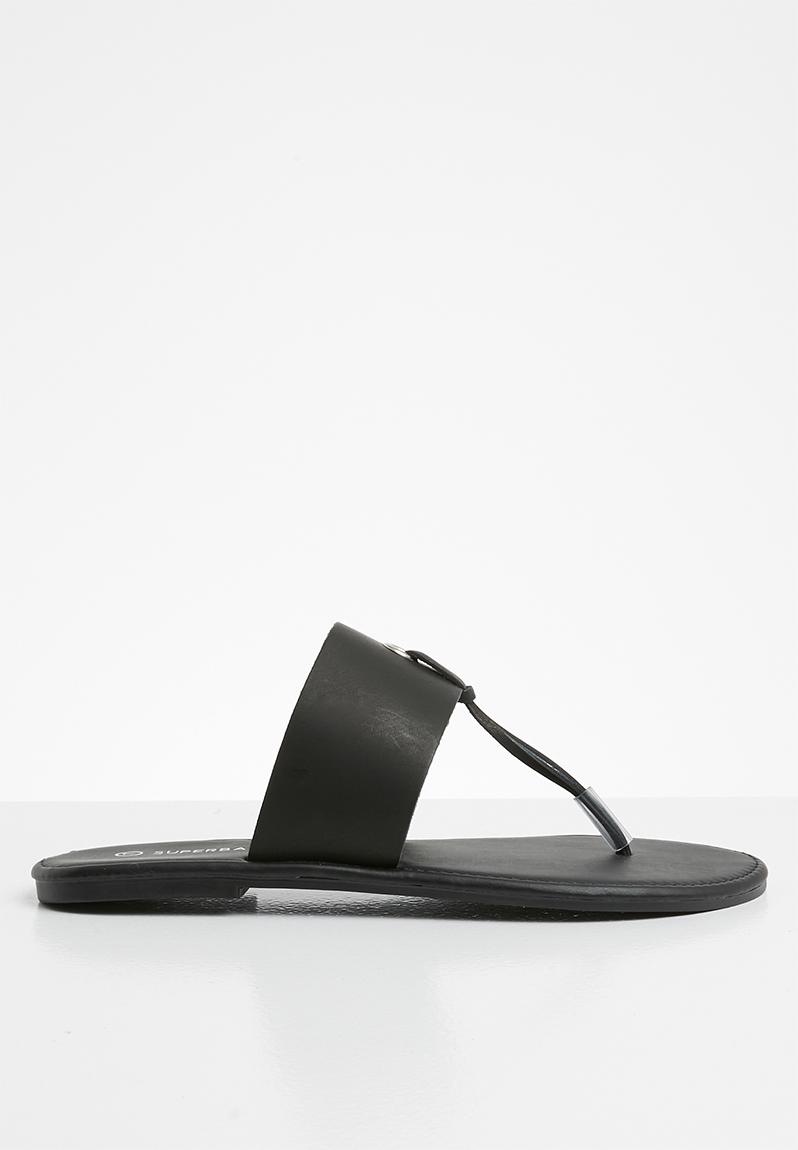 Jacki leather t-bar sandal - black Superbalist Sandals & Flip Flops ...