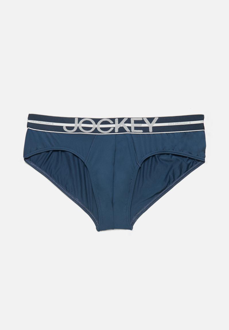 1 pack plain nylon stretch brief - insignia blue Jockey Underwear ...