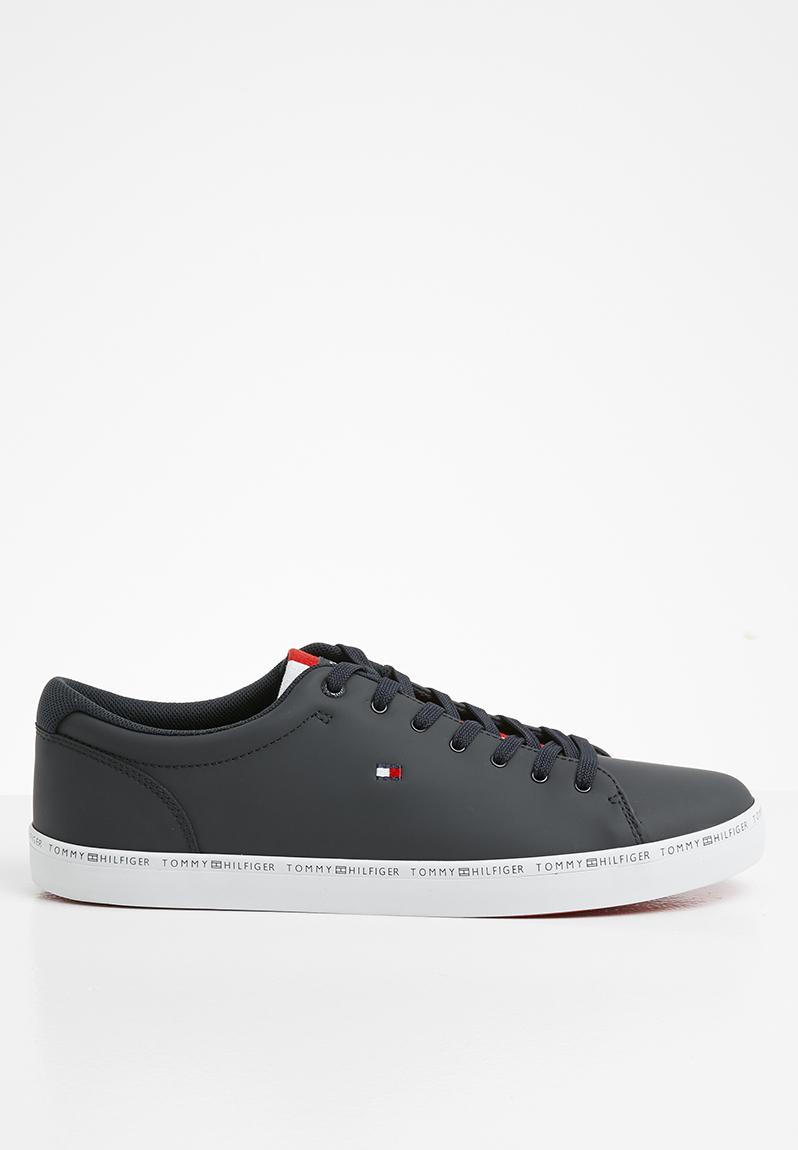 essential vulcanised leather trainers