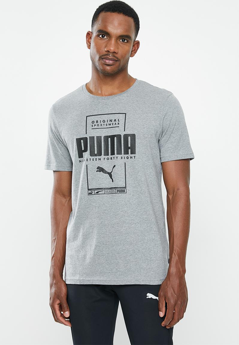 Box puma tee - medium gray heather PUMA T-Shirts | Superbalist.com