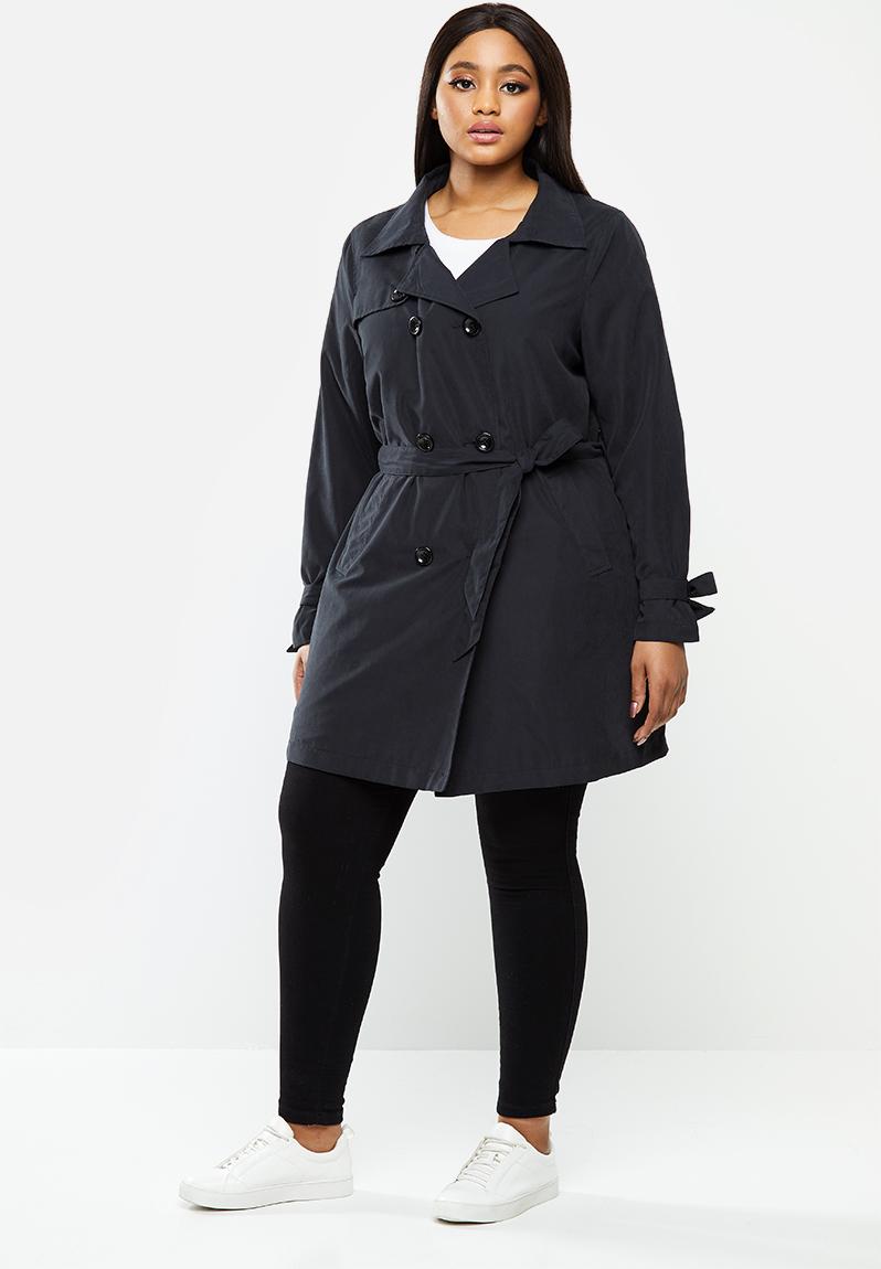 Newtukka trench coat - black JUNAROSE Jackets & Coats | Superbalist.com