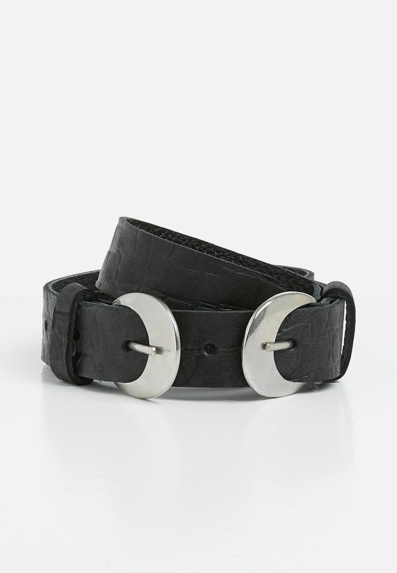 Round double buckle belt - black Superbalist Belts | Superbalist.com