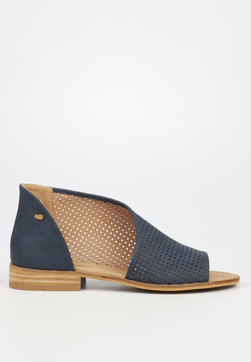 asymmetrical open toe flat