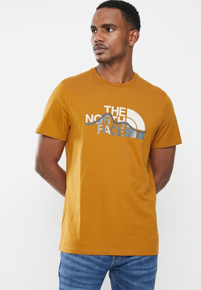 S/s mountain line tee - timber tan The North Face T-Shirts ...