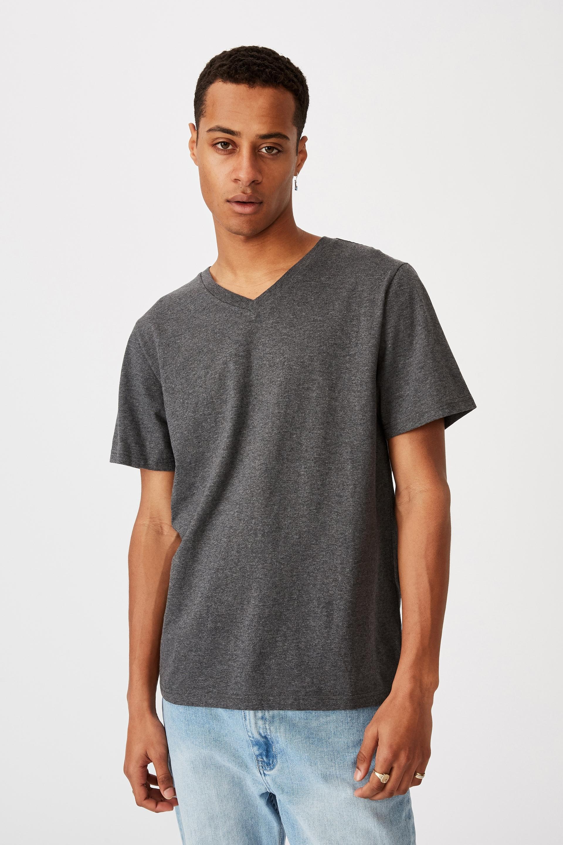 Essential vee neck - charcoal marle Cotton On T-Shirts & Vests ...