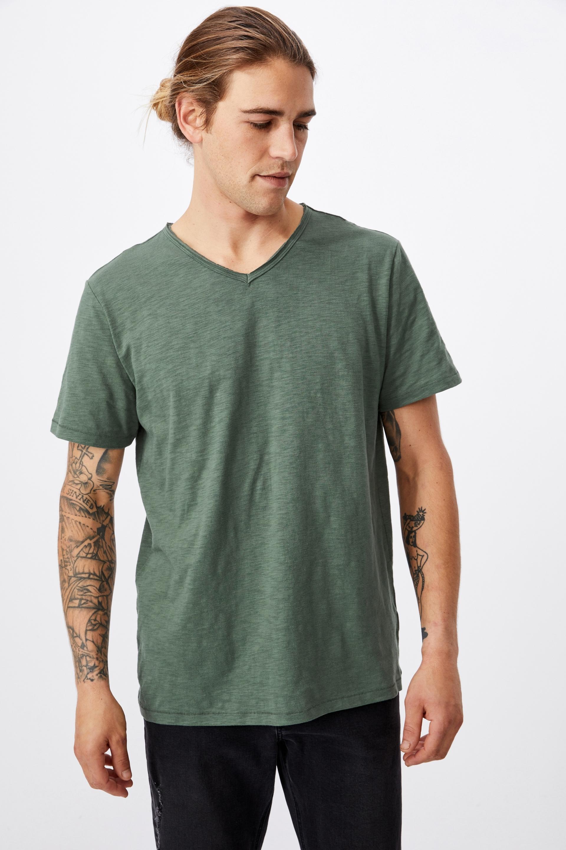 Slub v neck tee - forest green Cotton On T-Shirts & Vests | Superbalist.com