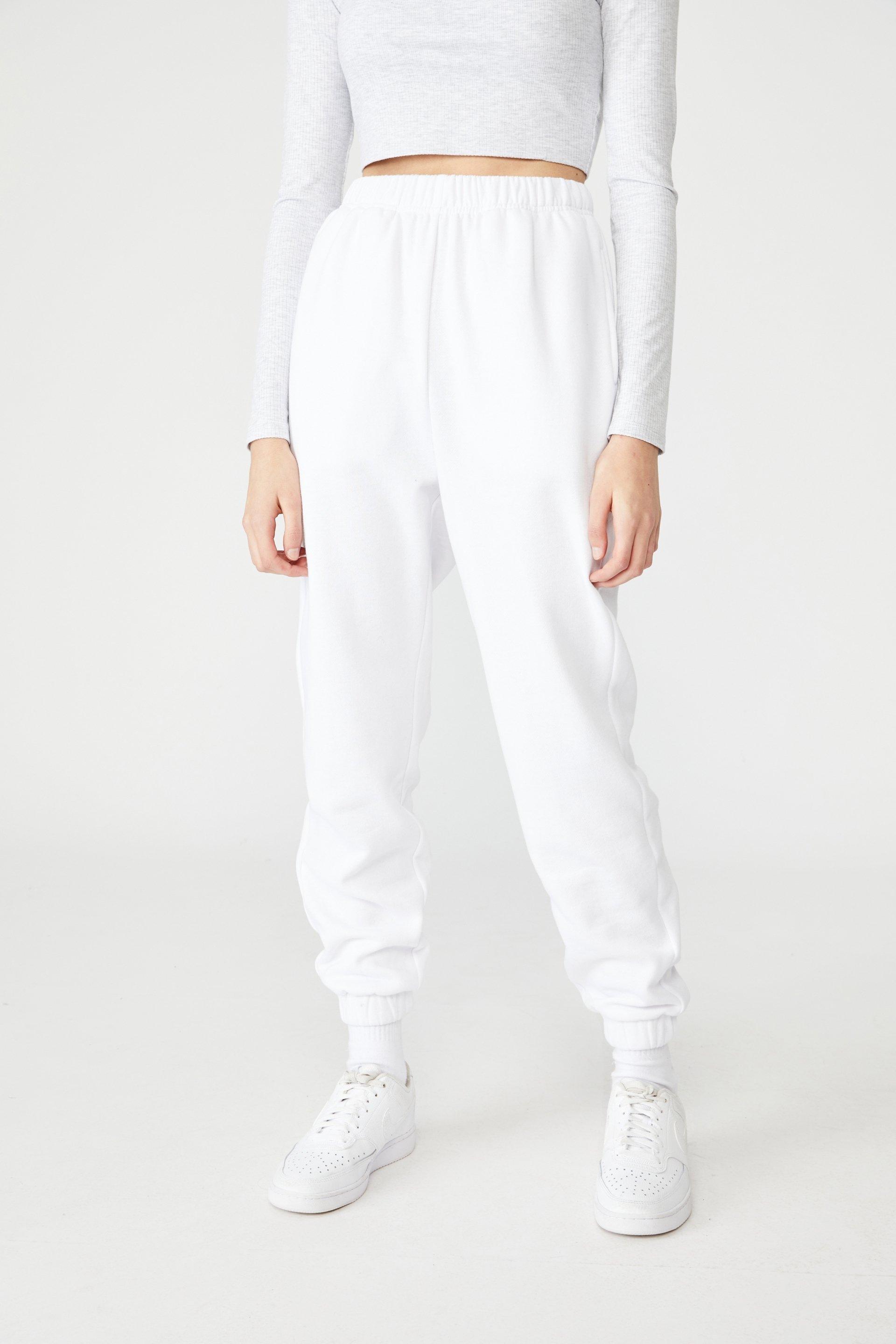 Super high rise trackpant - white Factorie Trousers | Superbalist.com