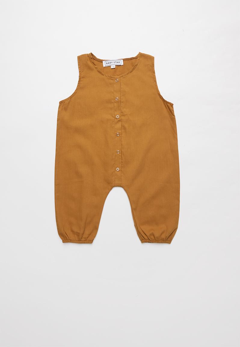 tan baby romper