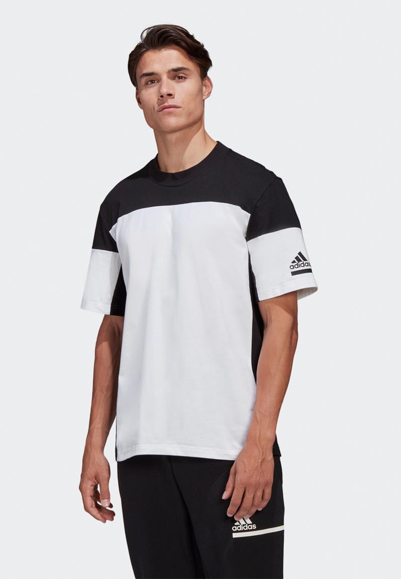 Zne short sleeve tee - white/black adidas Performance T-Shirts ...