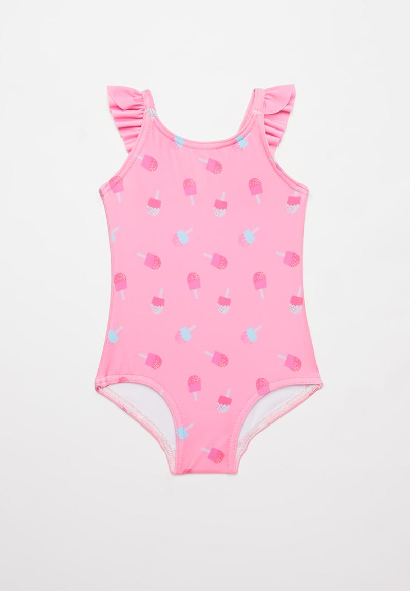 Blue seeesucker Ice cream swimsuit main image 1