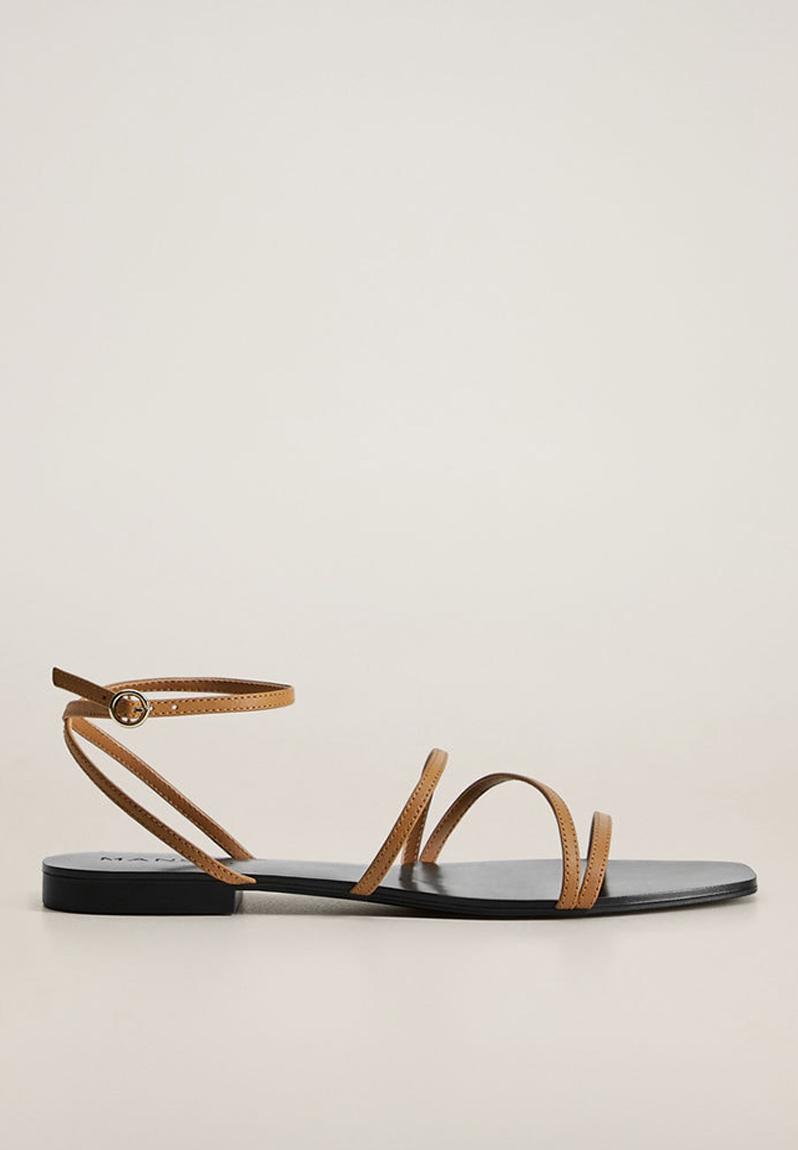Verne leather sandal medium brown MANGO Sandals & Flip Flops
