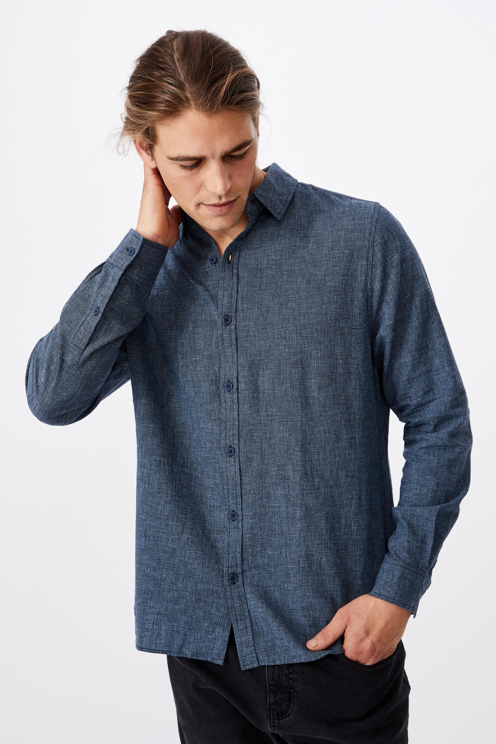 Everyday Shirt, Long Sleeve, Indigo Lily