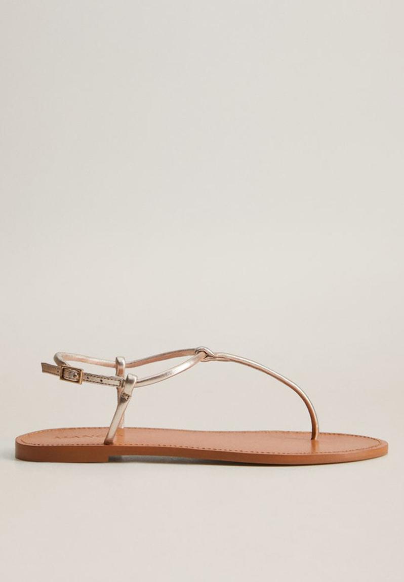 Formen leather sandal - gold MANGO Sandals & Flip Flops | Superbalist.com