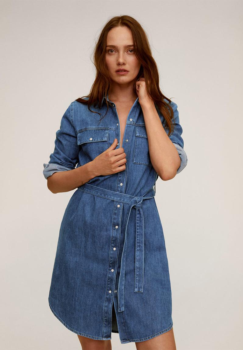 Sharon denim dress - mid blue MANGO Casual | Superbalist.com